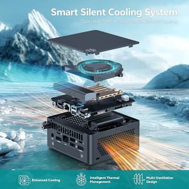 ASUS NUC 15 Pro AI Mini PC, Intel Series 2 Ultra 5 225H (14C/14T, Up to 4.9GHz), Mini Computers 16GB DDR5 RAM, 1TB PCIe SSD, Win 11 Pro, Intel Arc 130T GPU, Thunderbolt 4, WiFi 7, 8K HDR, VESA Mount - Image 6
