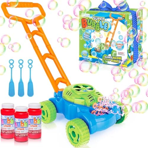 ArtCreativity Bubble Lawn Mower for Toddlers 1-3, Kids Bubble Machine for 1 Year Old Boy Gifts, Bubbles Blowing Push Toys for Kids, Summer Outdoor Gardening Toys for Birthday Gifts Boys & Girls - Image 1