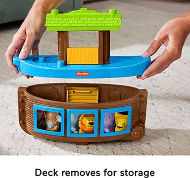 Fisher-Price Little People Toddler Toy Noah’s Ark Playset with 12 Animals & Noah Figure for Pretend Play Kids Ages 1+ Years - Image 4