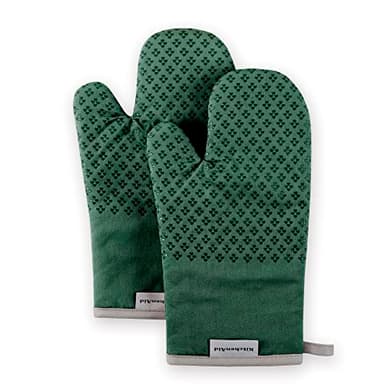 KitchenAid Asteroid Oven Mitt Set, 7"x12.5", Dark Green, 2 Piece - Image 1