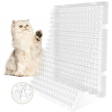 OCEANPAX Scat Mat for Cats 16 x 13 Inch, 10 Pack Cat Deterrent Mat Outdoor Indoor, Cat Spikes with 50 Stickers - Image 1