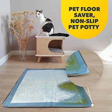 TidyFriend Dog Pee Pad Holder Tray Fits Up to 24” x 24” Wee Wee Pee Pads - Stable Grip, Raised Edges, Quick-Wipe Silicone Surface Dog Potty Tray Holder for Indoor Flooring Protection (Dark Grey) - Image 8