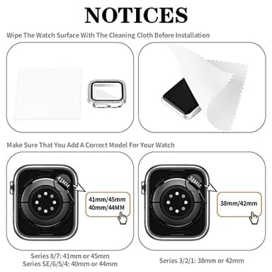 JOYOZY Band Compatible with Apple Watch 38mm 40mm 41mm 42mm 44mm 45mm 46mm, Bling Strap with Glitter Case Built-in Screen Protector, Interchangeable Charms Dressy Bracelet for Women (Silver 45mm) - Image 7