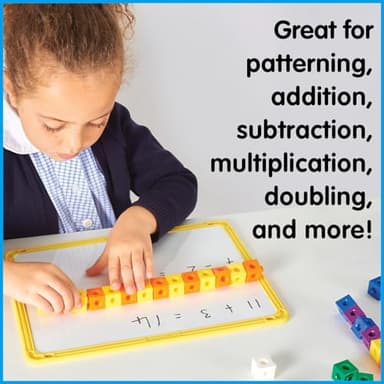 edxeducation Linking Cubes | Set of 100 | Counting Cubes | Color Sorting Toys | Math Manipulatives for Preschoolers, Pre K - Image 5