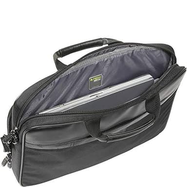 Kenneth Cole Reaction Urban Traveler Slim 18.4" Laptop Sleeve Top Zip Computer Portfolio Bag, Black - Image 2