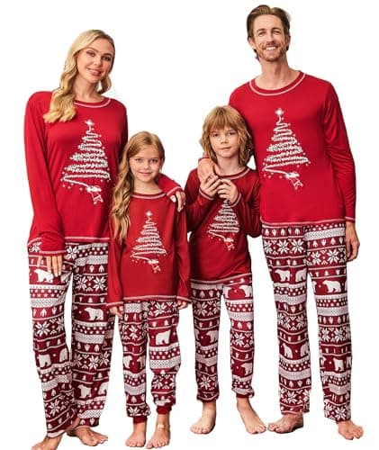 Ekouaer Family Matching Christmas Pajama Sets Christmas Pajamas Holiday Family Matching PJ Sets - Image 1