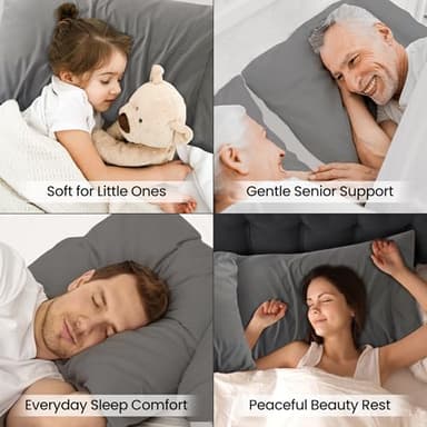 Utopia Bedding King Pillow Cases - 2 Pack - Envelope Closure - Soft Brushed Microfiber Fabric - Shrinkage and Fade Resistant Pillow Covers 20 X 40 Inches (King, Grey) - Image 7