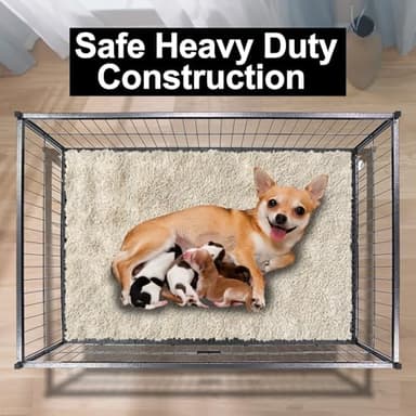 Homey Pet Whelping Box for Dogs and Puppies, 43 inch Stackable Heavy Duty Metal Wire Dog Crate Cage Kennel with Wheels for Large Medium Small Sized Dogs - Image 6