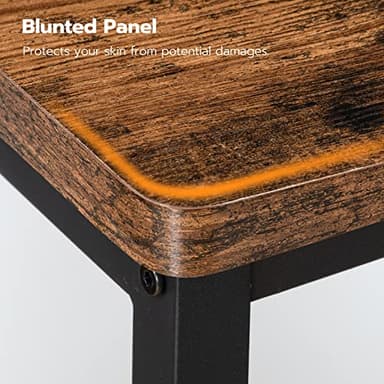 HOOBRO Bar Stools, Set of 2 Bar Chairs, 23.6 Inch Saddle Stools, Kitchen Counter Seat with Footrests, Industrial Barstools for Dining Room, Kitchen, Counter, Rustic Brown and Black BF02MD01 - Image 7