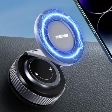 Car Phone Holder for Magsafe [96LBS Ultra Vacuum Suction+2800gf Ultra Magnetic] Car Phone Mount 360° Adjustable, Phone Holders for Your Car for iPhone 17 Pro Max 16 15 14 13 12 Air Plus (Carbon Fiber) - Image 1