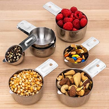 Hudson Essentials Stainless Steel Measuring Cups Set (6 Piece Set) - Image 7
