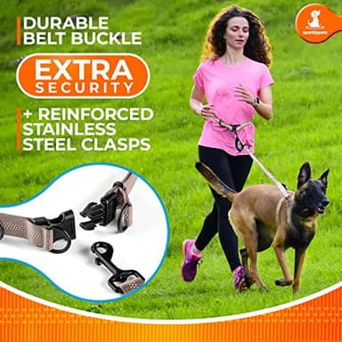 SparklyPets - Hands Free Dog Leash with Reflective Stitches - Waist Leash for Medium & Large Dogs Walking, Hiking, Training, Jogging, Canicross, Running - Image 6