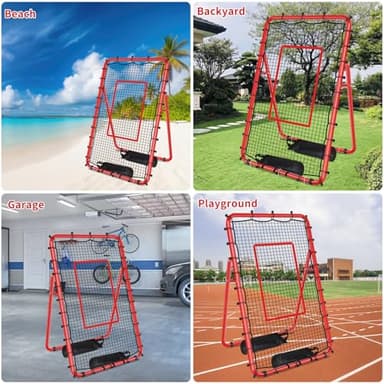 TomCare 7x4FT Volleyball Rebounder Net Bounce Back Training Equipment with 5 Adjustable Angles Volleyball Practice Net for Bumping & Spiking Portable & Steady Indoor Outdoor Rebound with Sandbags - Image 7