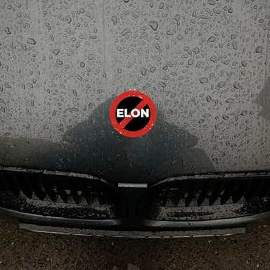 2 pcs Elon Sticker, No Elon Sticker, Elon Sticker, Musk Tesla Bumper Sticker, 4 Inch Waterproof Vinyl Decal for Car, Truck, Laptop, Window, Tesla Bumper Sticker - Image 9