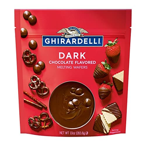 GHIRARDELLI Dark Chocolate Flavored Melting Wafers, 10 OZ Bag (6 Pack) - Image 1