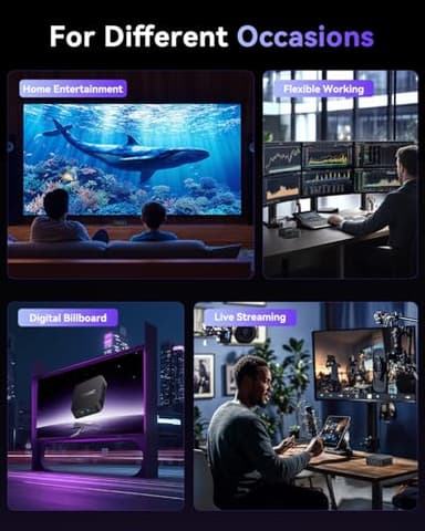 ACEMAGICIAN Vista V1 N97 Mini Pc Computers, 12Th Gen Intel N97(Beat N150/N100, Up to 3.6Ghz), 16GB DDR4 RAM 512GB SSD Mini Computer, UHD 4K HDMI DP, 2.4G/5G WiFi/Bt, Vesa Home/Office Micro Pc - Image 4