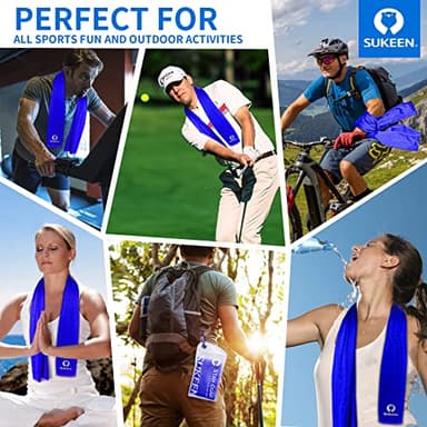 Sukeen Cooling Towel for Neck and Face (40"x12"), Microfiber Bulk Cooling Towels for Athletes Cooling Neck Wraps Instant Cooling Towels for Yoga,Gym,Golf,Running,Fitness and Workout - Image 6