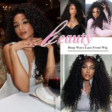 BVH 26 Inch Deep Wave Lace Front Wigs Human Hair 13x6 Hd Transparent Deep Curl Lace Front Wigs - Image 6