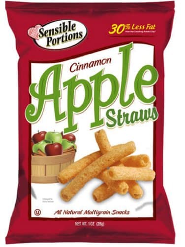 Sensible Portions Apple Straws, 1 Ounce (Pack of 24) - Image 1
