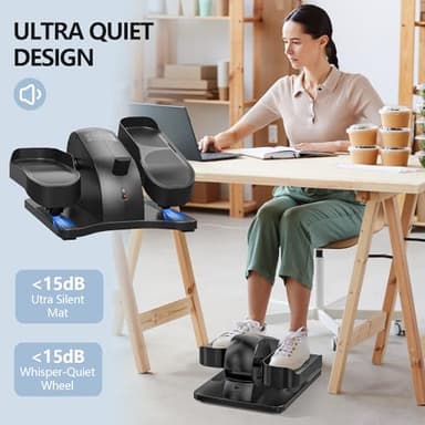 Ellipse Leg Exerciser As Seen On TV, Under Desk Elliptical with 12 Adjustable Speed Quiet & Portable Peddler Exerciser for Seniors with Remote Control Leg Exerciser While Sitting for Seniors - Image 2