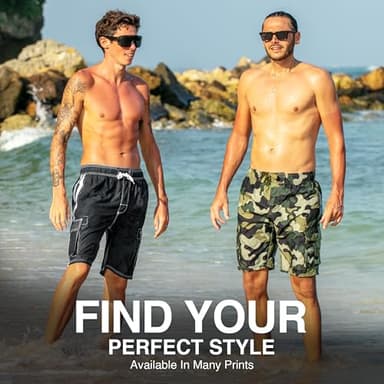 Kanu Surf Men's Barracuda Swim Trunks (Regular & Extended Sizes), Black, XX-Large - Image 6