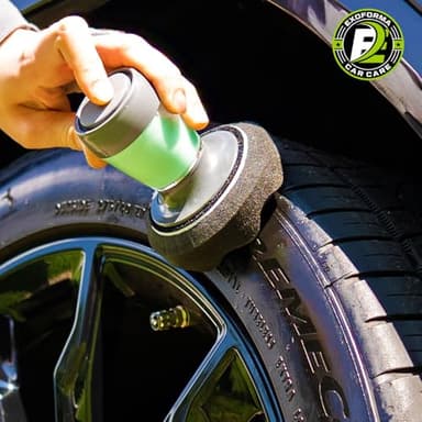 ExoForma Flow Tire Shine Applicator | Reusable Car & Truck Tire Dressing Applicator for No-Drip, Streak-Free Shine | Works with All Tire Shine & Gels | Professional Car Detailing Tool - Image 2