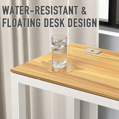 SHW 55-Inch Commercial-Grade Office Computer Desk, Oak - Image 5