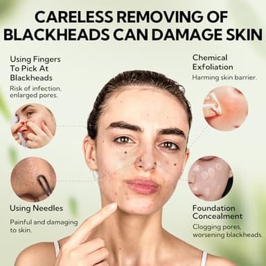 LANBENA 3.0 Bamboo Charcoal Blackhead Remover Mask, 50g/1.76 oz, 120+ pcs Nose Pore Strips, Peel off Face Mask Whiteheads Cleanser Strawberry Nose Purifying, with Amazonian White Clay - Image 9