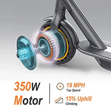 NAVIC T5 Electric Scooter Adult, 350W,Max Speed 19Mph, Long Range 22Miles, Foldable E-Scooter for Adults, Escooter Adults with App Control, Dual Braking - Image 2