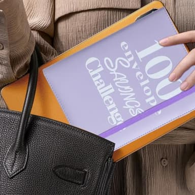 NICOOTH 100 Envelopes Money Saving Binder A5 Savings Challenge Book (Purple) - Image 3