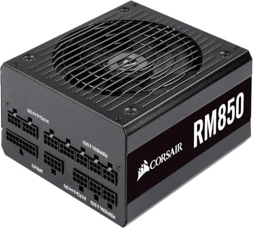 Corsair RM Series, RM850, 850 Watt, 80+ Gold Certified, Fully Modular Power Supply - Black (Renewed) - Image 1