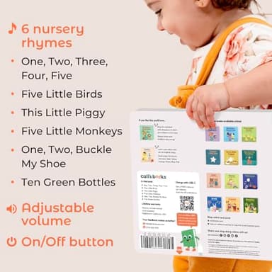 Cali's Books Number Book for Toddlers 1-3 - Learn to Count 1 2 3 Musical Books for Kids, Interactive Talking Baby Sound Book, Educational Song Learning Toys, Singing and Counting Music Toy for Babies - Image 5
