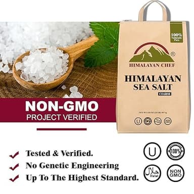 Himalayan Chef Sea Salt, Coarse Grain, 640 Ounces Mineral Salt, Pure & Natural Sun Dried Sea Salt, Unrefined, Gluten Free, Grinder Refill Sea Salt, 320 Ounce/Each (Pack of 2) - Image 4