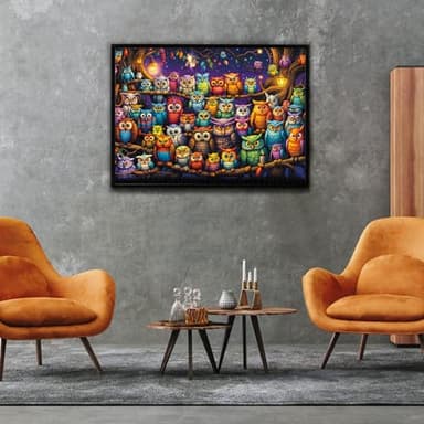 TangComplete - Owl Family Puzzles for Adults 1000 Pieces, Jigsaw Puzzles for Adults 1000 Piece, Challenging Game Toys, Impossible Puzzle, Family Decoration Puzzle - Image 4