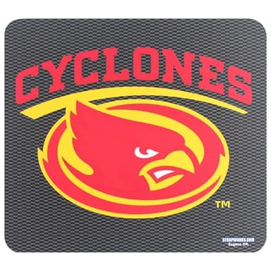 Iowa State University Mouse Pad, Cyclones Collegiate Team Gear, Carbon Cyclones - Image 1