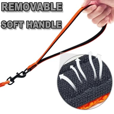 Boswany Long Leash for Small Dogs, 8ft 12ft 20ft 30ft 50ft 65ft 75ft 100ft Reflective Rope Training Lead Removable Padded Handle, Double Ended Dog Tether for Puppies Outside Playing Camping Backyard - Image 4