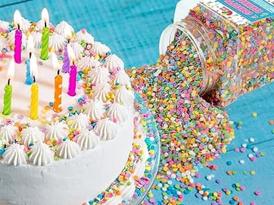 Rainbow Pastel Confetti Sprinkles - 1.7 Pounds - Birthday Pastel Quins - Flat Round Sprinkles - Pastel Candy Quins for Ice Cream, Cookies, Cupcakes, Cake Decorating - Image 5