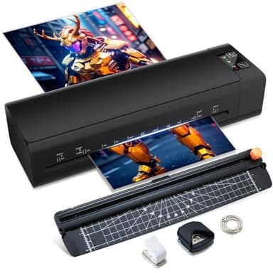 A3 Laminator Machine,13 Inch 9-in-1 Laminating Machine with Laminating Sheets,Thermal Laminator Hot & Cold with Fast Warm Technology for Home,Office or School Supplies,Black - Image 1