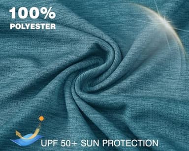 TBMPOY Womens UPF 50+ Sun Protection Hoodie Shirt Long Sleeve Fishing Hiking Outdoor UV Shirt Lightweight Blue M - Image 4