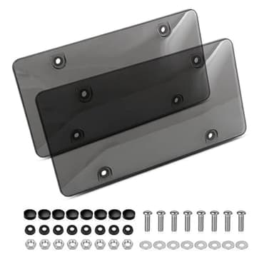 Tsuytna License Plate Cover-2 Pack License Plate Protector Clear License Plate Frame with Screw Caps Cover Kit for American Standard Cars AA - Image 1