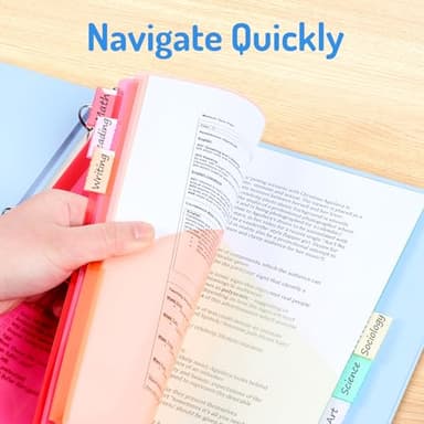 Forvencer 8 Count Dividers with Two Pockets, 8 tabs Binder Dividers for 3 Ring Binder Organizer, Multicolor, 1 Set - Image 5