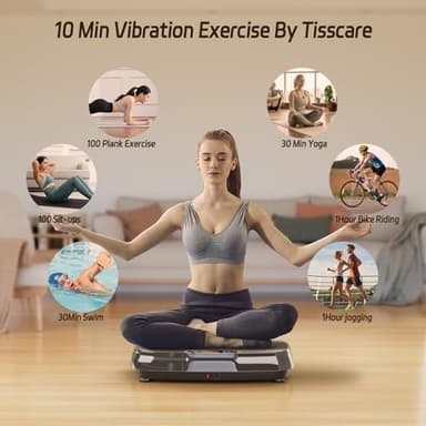 Vibration Plate Exercise Machine: TISSCARE Weight Loss and Lymphatic Drainage Vibrating Plates, Whole Body Workout Sculpting Platform for Home Fitness Fat Burner for Women Men - Image 4