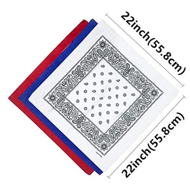 Junvena Cotton Bandanas 12 packs 22"X 22" Double Sides Printed Unisex Kerchief (Camouflage) - Image 5