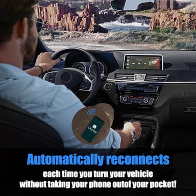 Mini Wireless Carplay Adapter for iPhone, 2025 2 in 1 Stable Universal Wireless carplay Adapter, Fast Convert Factory Wired to Wireless CarPlay Dongle Cars for auto for Android for Apple for iOS - Image 4