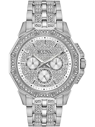 Bulova Men's Crystals Octava Stainless Steel 6-Hand Multi-Function Quartz Watch Style: 96C134 - Image 1