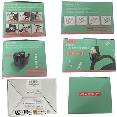 Suranew Adjustable Stroller Cup Holder with Phone Holder for Baby Stroller for Family Members (Orange) - Image 8