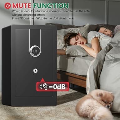 8.1 Cuft Extra Large Biometric Safe for Home Use Fire and Water Proof, Heavy Duty Fingerprint Safe Security Box with [Hidden Lock Box], Fireproof Safes for Home Business Office USE - Image 8