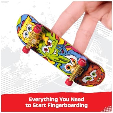 TECH DECK, Spongebob Sk8shop Fingerboard Bonus Pack, Collectible and Customizable Mini Skateboards, Kids Toys for Ages 6 and up - Image 4