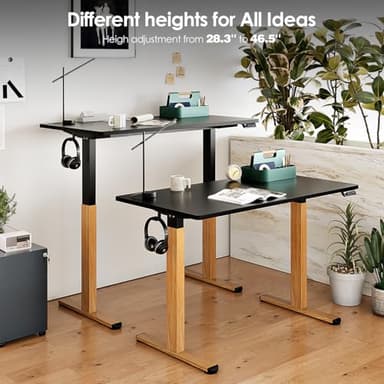 Monomi Electric Standing Desk, 55x24 Inches Height Adjustable Sit Stand up Desk, Large Ergonomic Home Office Desk with Memory Preset Controller,Black - Image 3