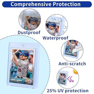 QTYORD 10 Pack 130PT Magnetic Card Holder for Trading Cards, One-Touch Card Case Holder for Baseball Football Sports MTG TCG Collectable Cards (10, 130PT) - Image 6